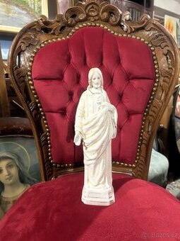 Starožitná porcelánová soška Ježíše Krista
