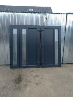 Vchodove dveře antracit bila