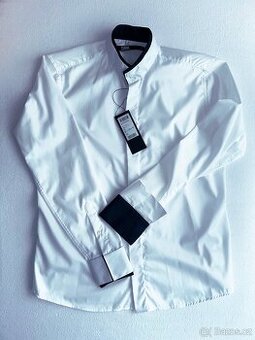 Luxusní pán. košile Karl Lagerfeld NEPOUŽITÁ– vel. L/42 bílá