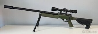 Airsoft sniper APS SR-2 (MB06D) + dvojnožka, tlumič, obal