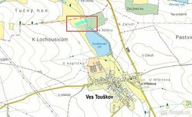 Prodej rovinaté louky a lesa - 10 328 m2 - Ves Touškov