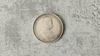 Stříbrná mince 1 koruna 1896 příchod Maďarů - AG střibro.