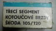 Brzdové destičky Š120, třecí segmenty