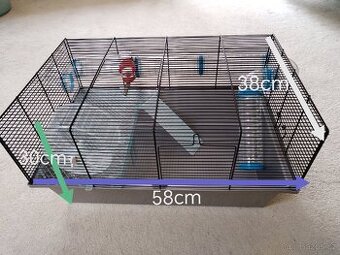 Kompletní výbava pro krečka, klec, hračky, podestýlka