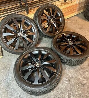 ALU Kola ŠKODA 5x112 R17 CRYSTAL Zimní Pneu 205/50/17