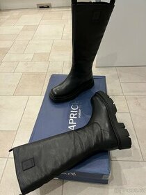 Zimní kožené kozačky Caprice-vel.37 - NOVÉ