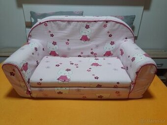 Pohovka/sedačka/gauč pro děti rozkládací Hello Kitty