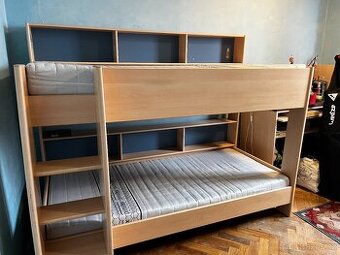 Dvoupatrová bytelná postel 2x90