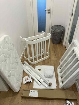 Dětská antireflexní rostoucí postýlka Nika Duo – bílá včetně