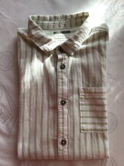 Košile s krátkým rukávem bílá s proužkem, zn. F&F = 80 Kč