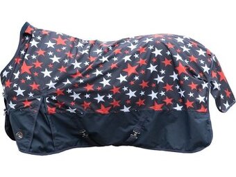 Výběhová deka HKM Norwich 600D 100g navy blue with stars