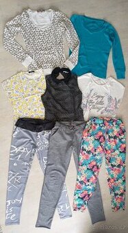 SET: dívčí tepláky, legíny, mikiny