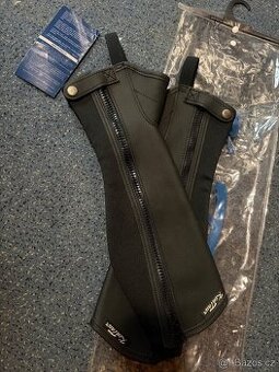 Nové Minichaps kožené KENTAUR pro slečnu, černé, na závody