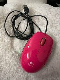 Růžová myš na počítač - 1