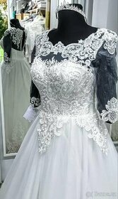 NOVÉ svatební šaty s RUKÁVY - 1