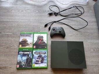 Xbox one S limitovaná zelená barva + hry
