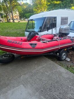 Prodám motorový člun Zodiac Mark II s motorem 50hp elektrick
