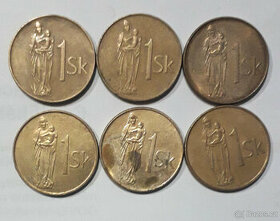 1 koruna Slovenská 1993, 1994 a 2005