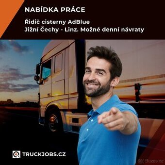 Nabídka práce pro řidiče cisterny AdBlue. Jižní Čechy - Linz