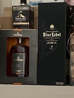 Cognac Hennesy fine de CognacWhiskey Blue label
