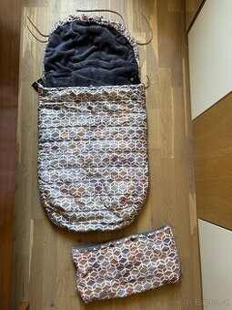 Zimní fusak Pinkie+rukávník na kočárek