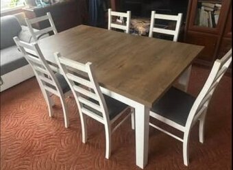 Jídelní stůl+ 6 židlí