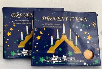 Dřevěné svícny 2x