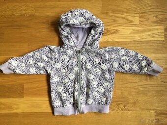 Mikina Reserved fialová potisk buldoček, pes, kočka