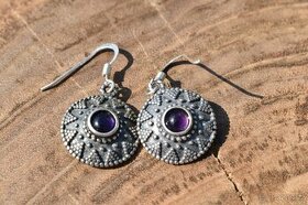 Stříbrné naušnice- vzor Velká Morava, 9.st.