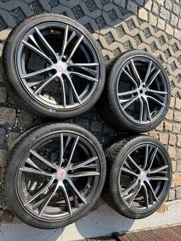 4x alu disky 5x112 R18, letní pneu 70%