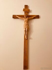 Ježíš na kříži - lipové dřevo