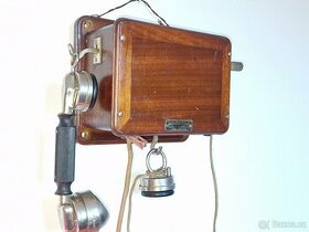 Starožitný nástěnný telefon A.Burgunder, 1920, Paris