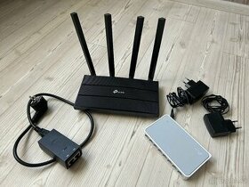 Router TP-Link, switch, zdroj - 1