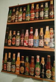 Starý plakát - pivní láhve