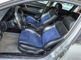 KOŽENÝ SEDAČKY + MODRÁ ALCANTARA VW PASSAT B5,5
