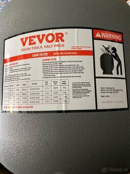 VEVOR pisková filtrace 7zónová 65 kg písku 19 palců