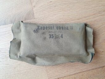 Starý vojenský obvaz - datum expirace 1943(?)