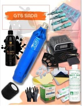 Tetovací sada s rotačním cartridgovým strojkem PEN GT6