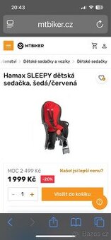 Cyklosedačka Hamax SLEEPY model 2020