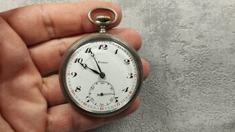 STŘÍBRNÉ kapesní hodinky DOXA, funkční, medaile