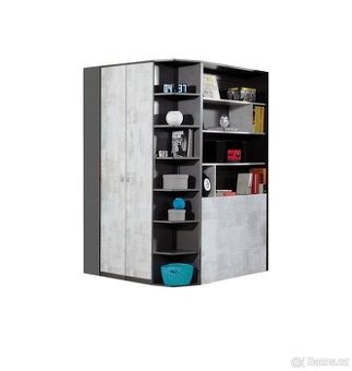 Rohová velká skříň