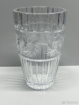 váza velká křišťálová váza broušená sklárna poděbrady