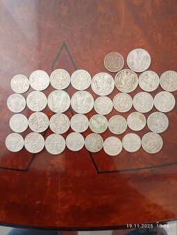 Staré mince československé 34 kusů