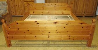 Postel z borovice s novými lamelovými rošty - celomasiv