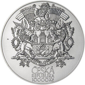 Stříbrná mince 10000 Kč  Založení Velké Prahy 1 kg, proof