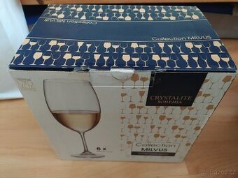 6x nepoužité sklenice na bílé víno