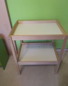 Dětská dřevěná postýlka ikea sundvik + přebalovací pult