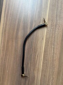 Kabel 10cm 3.5mm jack – 3.5mm jack s pozlacenými konci