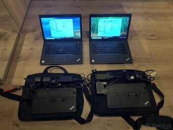 2x notebook Lenovo ThinkPad T460 s dockem a brašnou - 1