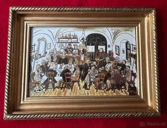 Josef Lada -32 - sváteční hospoda